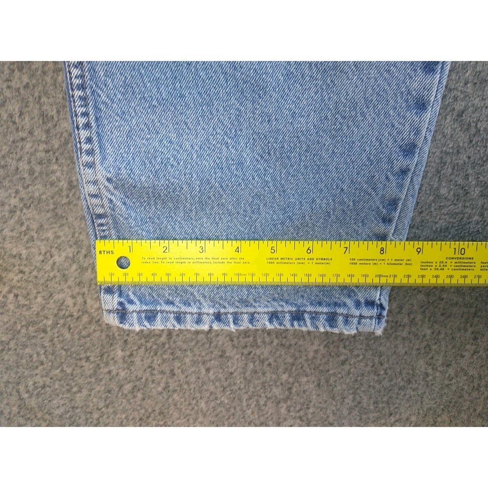 Wrangler Denim Blue Jeans Men's Size 42x31 Straight Leg Light Wash 96501DS Chore - Picture 11 of 16